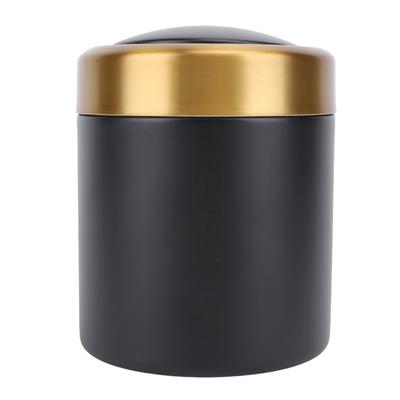 Desktop Trash Can Stainless Steel Stylish Desktop Waste Basket Small Garbage Can with Lid for Living Room Kitchen