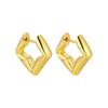 Fine Jewelry Earrings 925 Sterling Silver Geometric  Irregular Silver Earrings Minimalist Hoop Earrings for Women