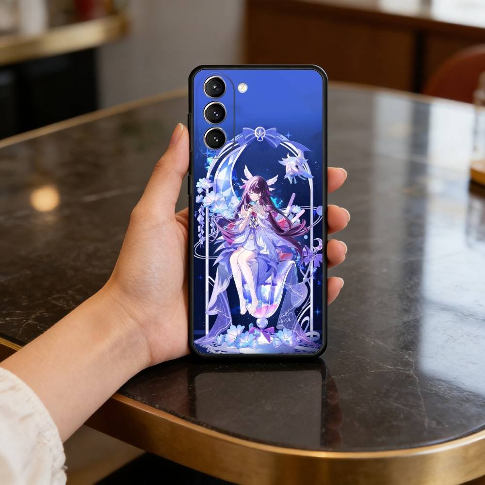 

G-Genshin columbina Phone Case For Samsung S25,24,23,22,30,21,10,9,Ultra,Plus,Lite,FE,4,5 G Soft Black Case Samsung S21Ultra