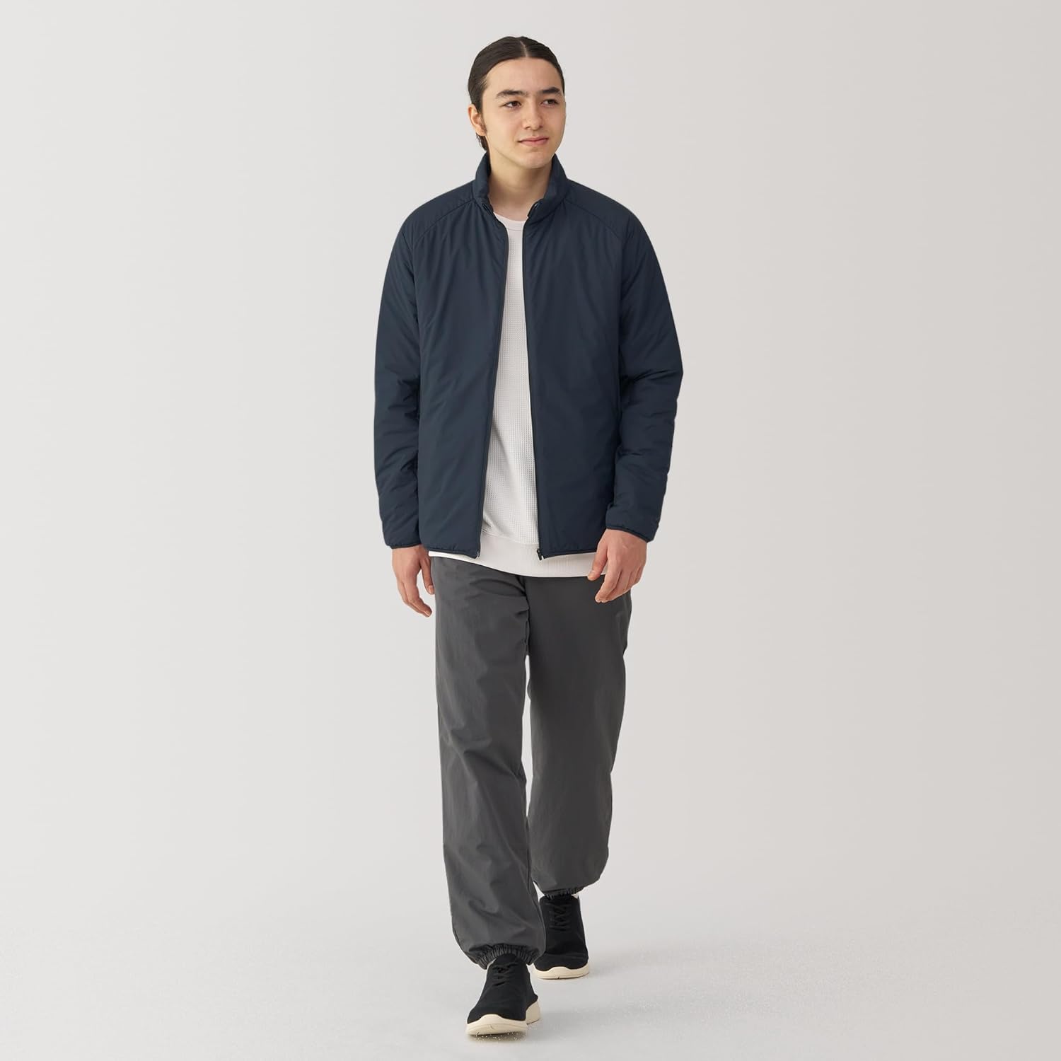 

MUJI Стильная стеганая куртка для активного отдыха, стирающаяся, BI025A4A, Черный, XS, Мужская, Мужская чёрный