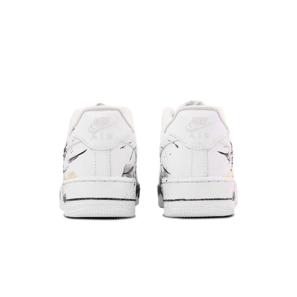 Nike Air Force 1 Abrasion Resistant Low Top Skateboard Shoes Unisex Black White DD8959-100(team696-)