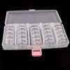 25 pezzi/set scatola per attrezzature per nail art in plastica trasparente trasparente, scatola di immagazzinaggio per nail art con paillettes glitterate, forniture per nail art
