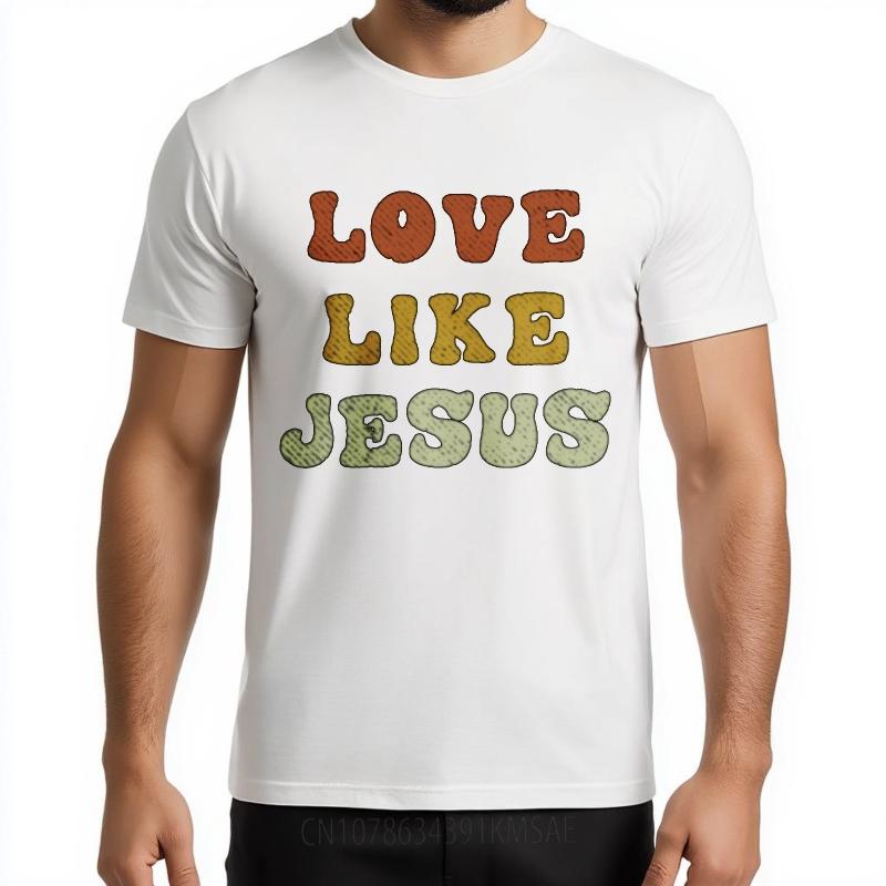 New Arrived Casual Tee Boys Summer Tshirt Plus Size Love Like Jesus Hiphop For Man Top Tees Quick Dry Shirt Essential Tee