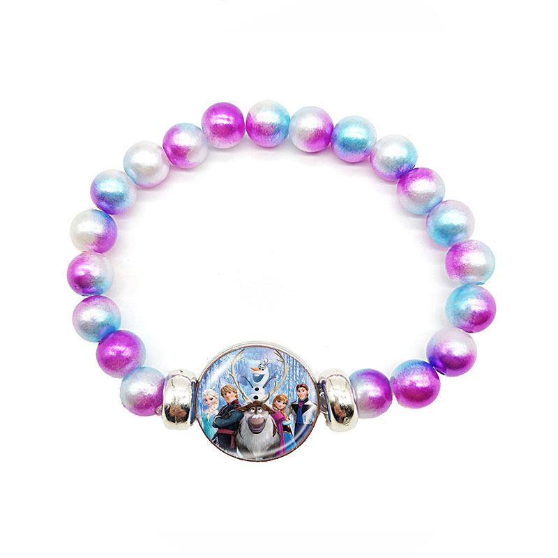 Frozen Princess Elsa Rainbow Beaded Retractable Children's Bracelet
