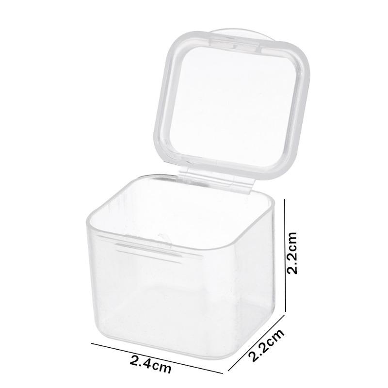 5/10 Stück Mini-Quadrat-Aufbewahrungsbox Transparente Ohrringe Ringe Schmuckperlen Verpackung Aufbewahrungskoffer Kleine Schmuck-Organizer-Box