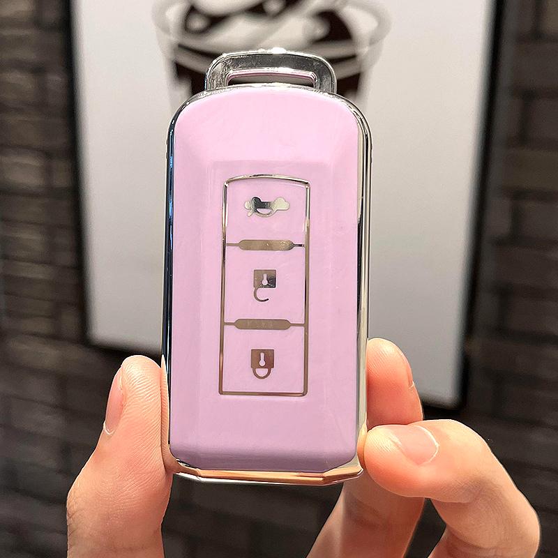 For Mitsubishi Lancer Eclipse Outlander Mirage Keyless Entry TPU Auto Keyless Protector Shell Fob Holder Smart Key Case Cover