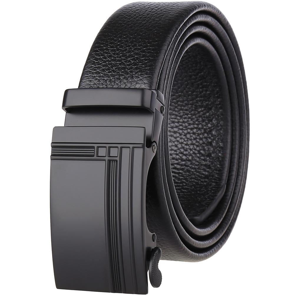 5-teiliger Gürtel aus Rindsleder mit automatischer Schnalle, vielseitiger Herrengürtel aus automatischem Rindsleder Ly36-21710-5