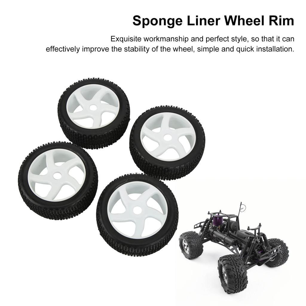 4pcs RC Car Rubber Tires Wheel Set for 1Celsius8 1Celsius10 Remote Control Car Upgrade Parts