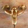 Antique Bronze Bathtub Shower Faucet Set Wall Mounted Bathrom Shower Faucet, Bathroom Cold & Hot Bath and Shower Mixer Tap Brass