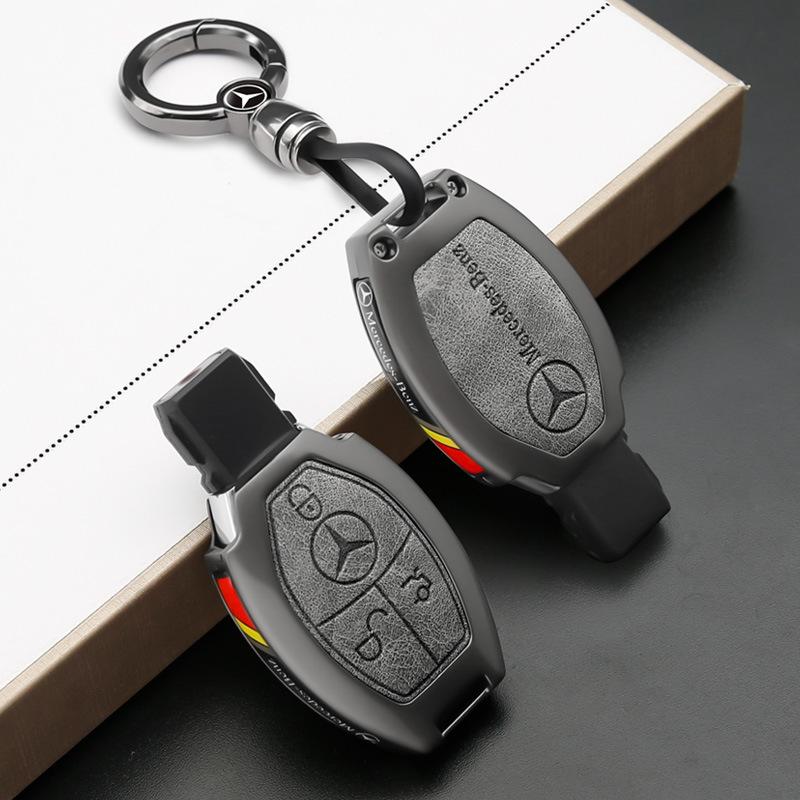 Leather Car Remote Key Case Cover Shell For Mercedes Benz A B C S Class AMG GLA CLA GLC W176 W221 W204 W205 Auto Accessories