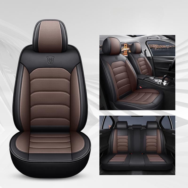 Car Seat Cover Premium Waterproof Faux Leather Cushion Universal Accessories Fit SUV Truck Sedan Automotive Vehicle