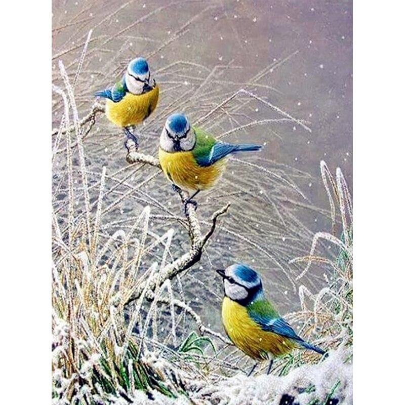 New 5D DIY Diamond Painting Bird Flower Diamond Embroidery Landscape Cross Stitch Full Round Drill Home Decor Manual Gift