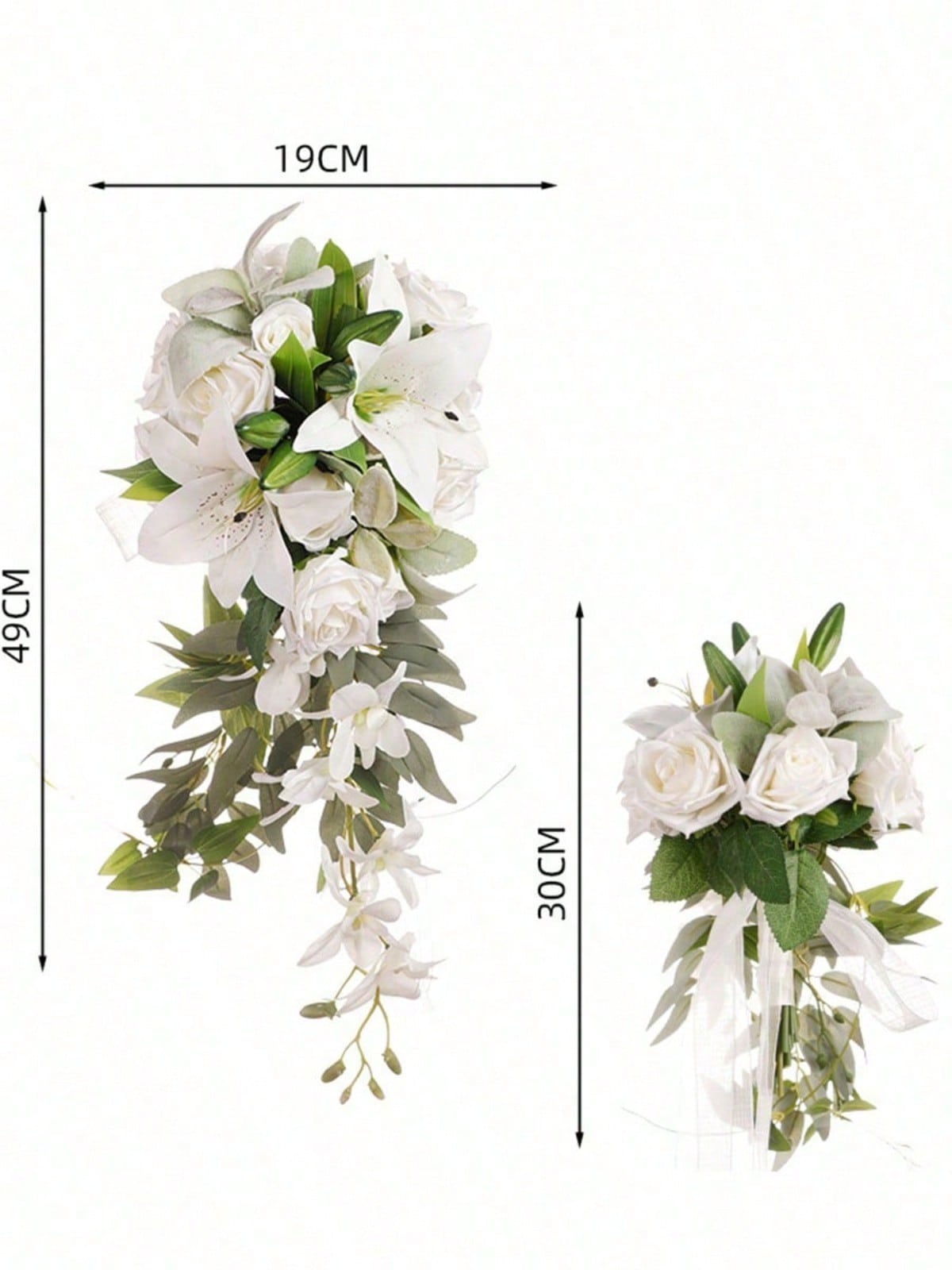 

Весільні букети для нареченої. Весільний букет. Каскадні штучні весільні букети для весільної церемонії та ювілею. День святого Валентина.