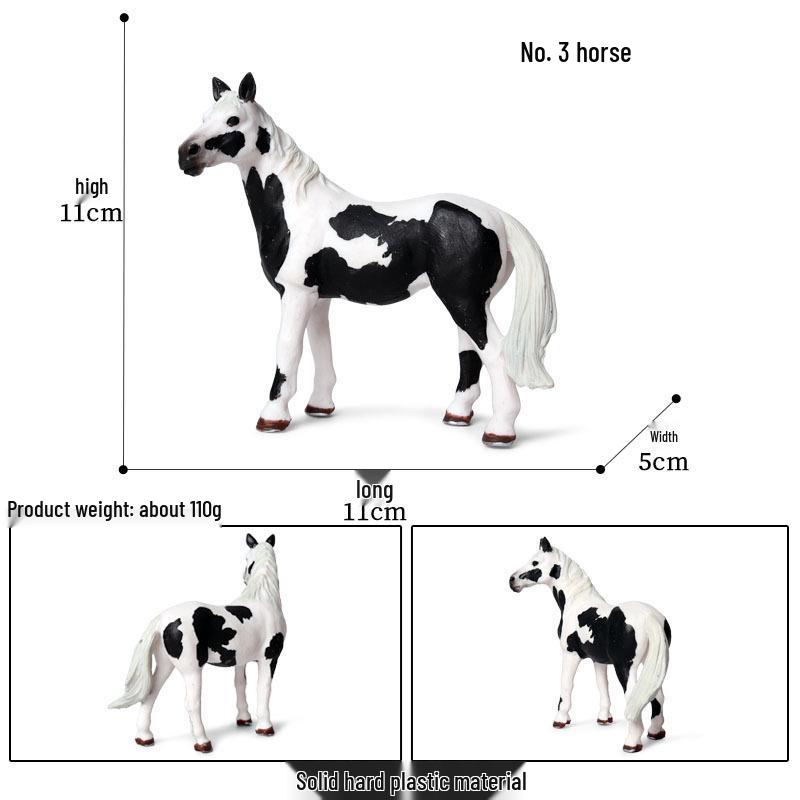 Cross-border Prairie Horse Desktop Ornament: Black & White North American Feral Horse Model