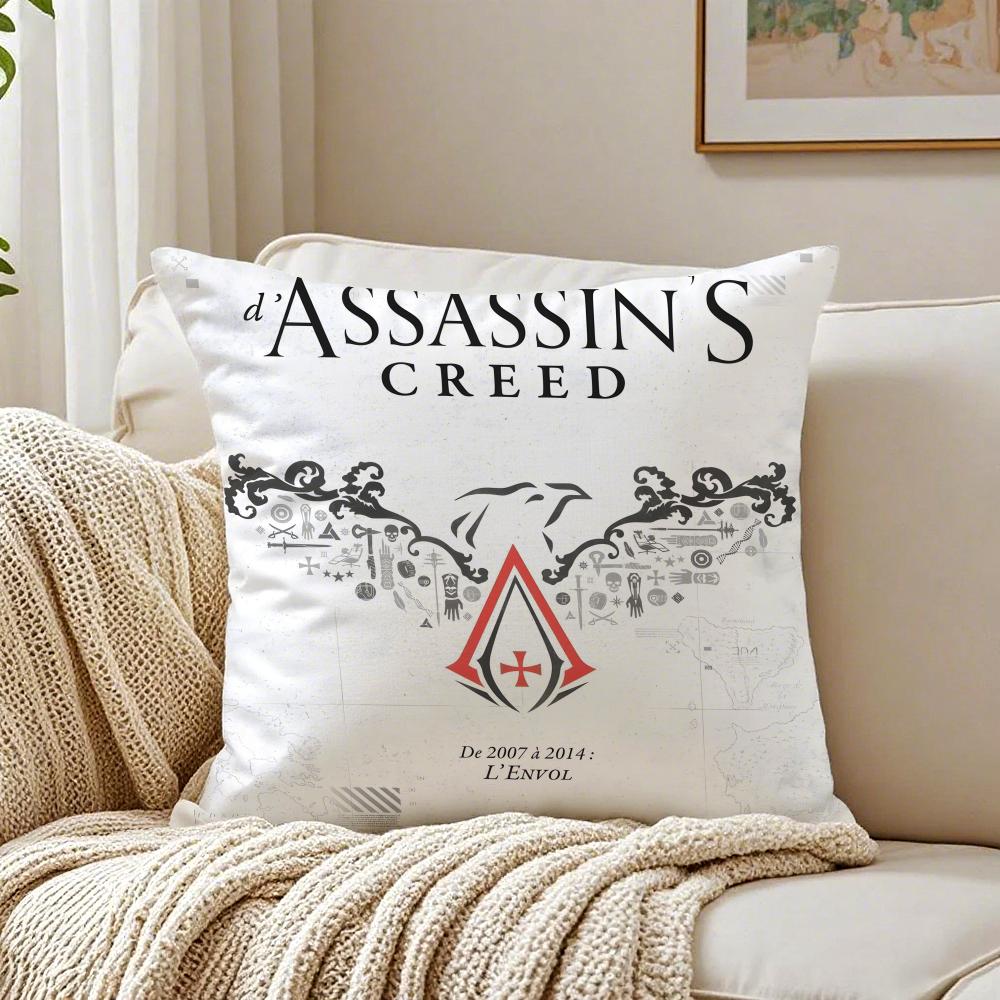 Action Game AAssassins CreedS Cushion Cover Linen Pillowcase Soft for Sofa Bed Home Room Decor