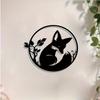 1pc Rustic Fox Metal Wall Art Garden Fence Decor Indoor Living Room Sculpture Holiday Gift