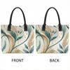 Boho Floral Printed Canvas Tote Bag Large Casual Daily Shoulder Handbag for Women