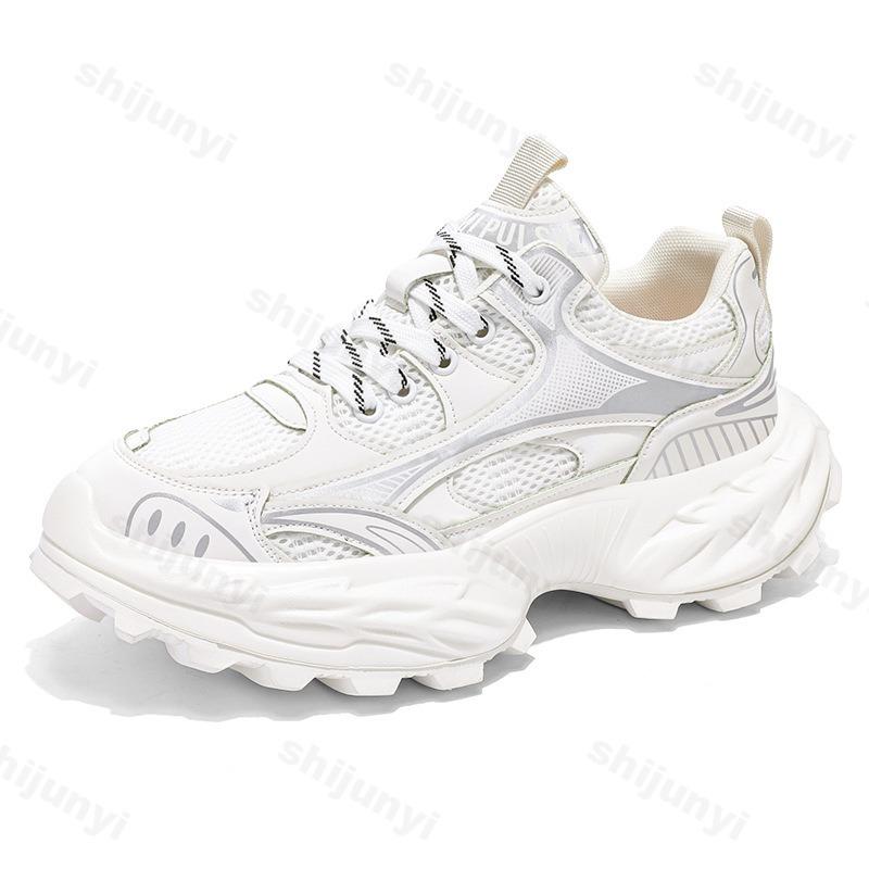 Mode Herrenschuhe Sommer 2025 Mesh Atmungsaktiv Lässige Sportschuhe Modetrend Vielseitig Dicke Sohle Höhenerhöhend Klobige Sneaker