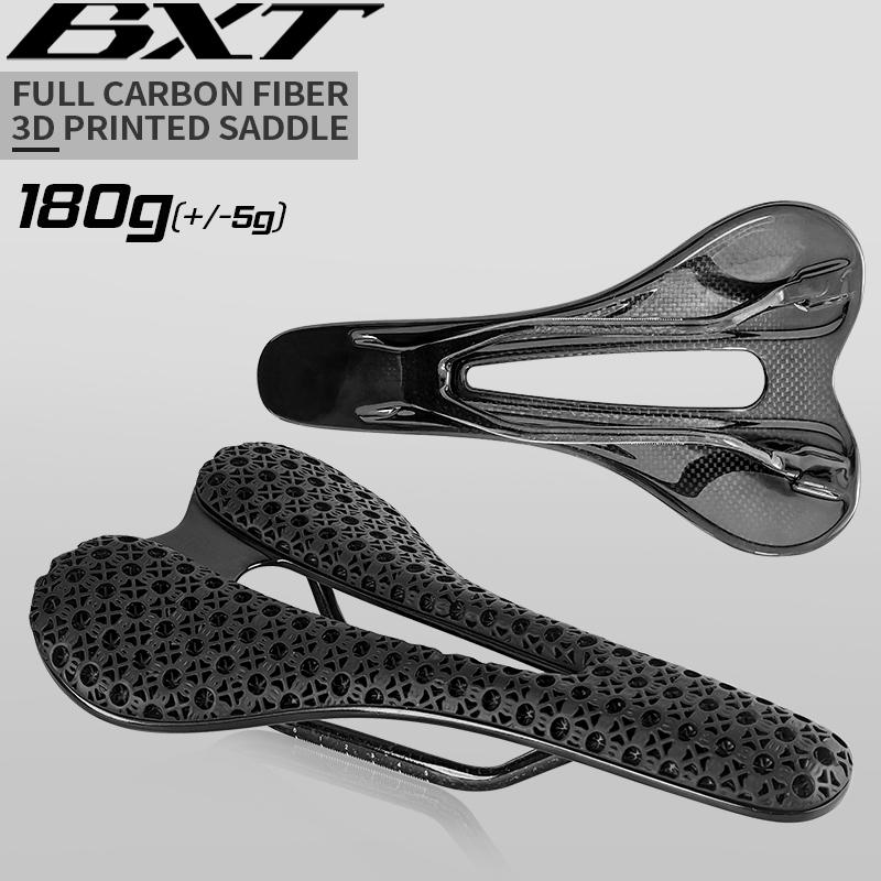 BXT Nový ultralehký 3D tištěný sedák Sedák z uhlíkových vláken Sedlo z uhlíkových vláken Silniční/MTB sedlo na kolo