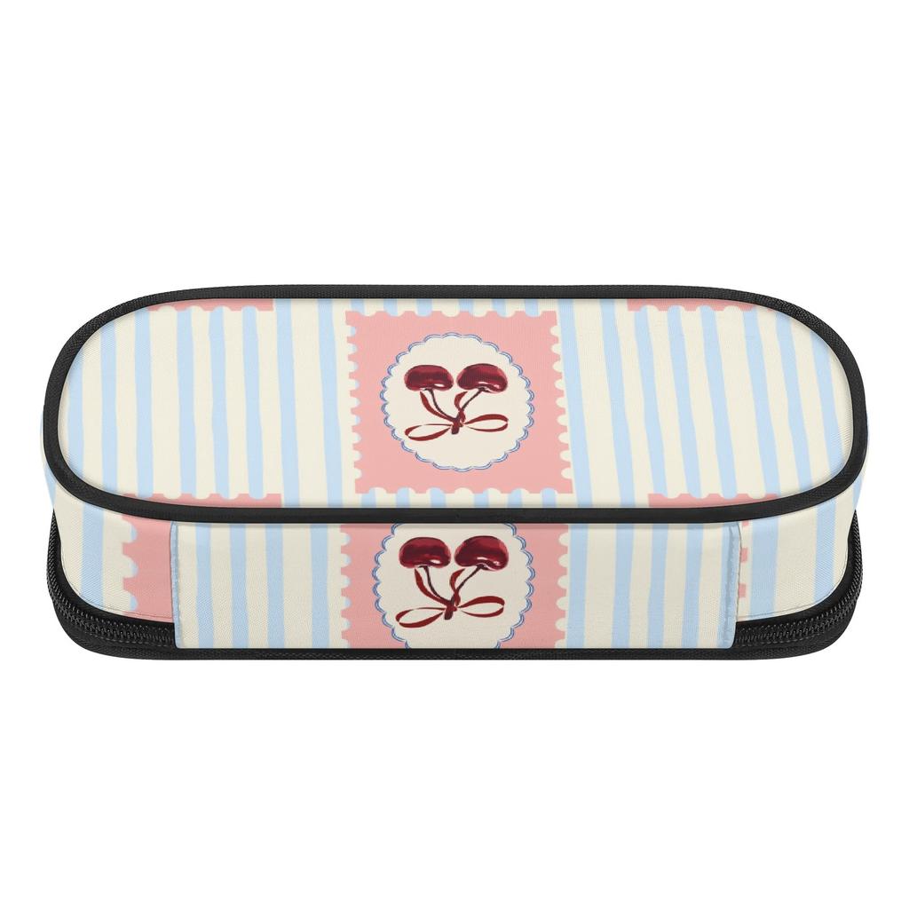 Pen Case Zipper Closure Spacious Storage 300D Polyester with Mesh Divider Pen Holders and Large Main Compartment for Students