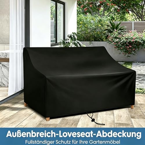Cover for Garden Bench 2 Seater Protective Cover Garden Furniture Waterproof Oxford Fabric for Garden Bench, Garden Sofa (134x66x63  /89cm)