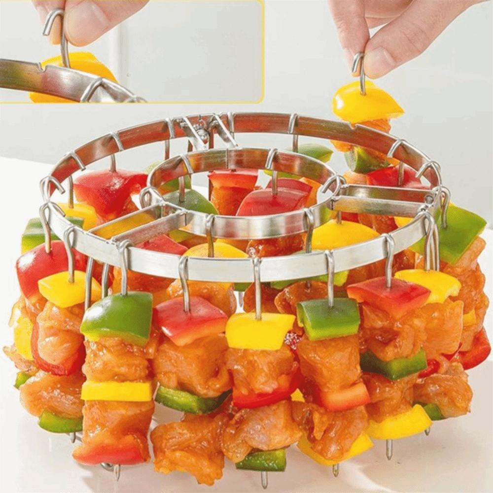 304 Stainless Steel Air Fryer Grill Bracket Vertical Air Fryer Skewer Holder  Oven