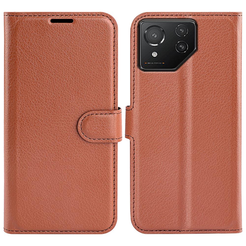 For Asus ROG Phone 8 5G/Phone 8 Pro 5G Case PU Leather Litchi Texture Flip Wallet Phone Cover