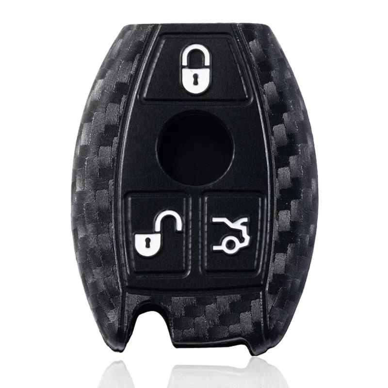 3 Buttons Silicone Car Key Case For Mercedes Benz Cls Cla Gl R Slk Amg A B C S Class Procted