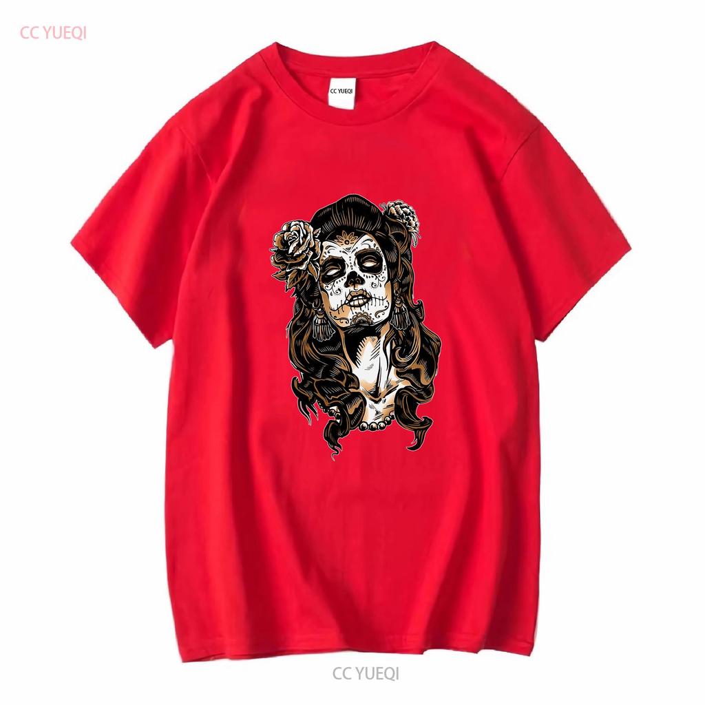 CATRINA Tattoo Mexico Calavara Pin Up T Shirt Mexican Death Head vintage Washed Slightly Soft designer clothes Stylish