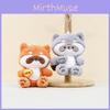 Charming Gray Raccoon Plush Keychain Stuffed Animal Short Plush Bag Decoration