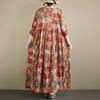 DIMANAF New 2026 Summer Beach Women Plus Size Lady Long Dress Loose Oversize Maxi Fashion Floral Print Cotton