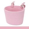Cute with Rope Handle Bicycle Basket Removable Solid Color Bike Carrier Bag Large Capacity Storage Basket Bike