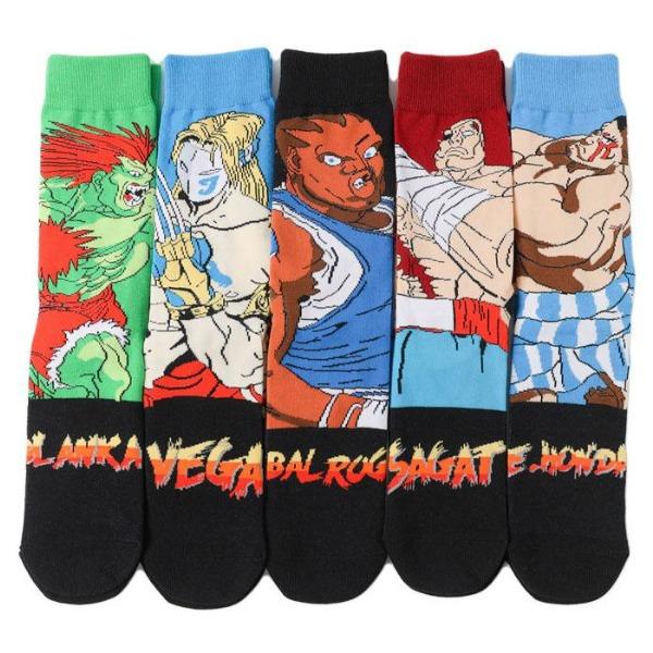 5 Pairs/Pack Men Funny Socks Casual Hip Hop Creative Cartoon Novelty Calcetines Hombre Street