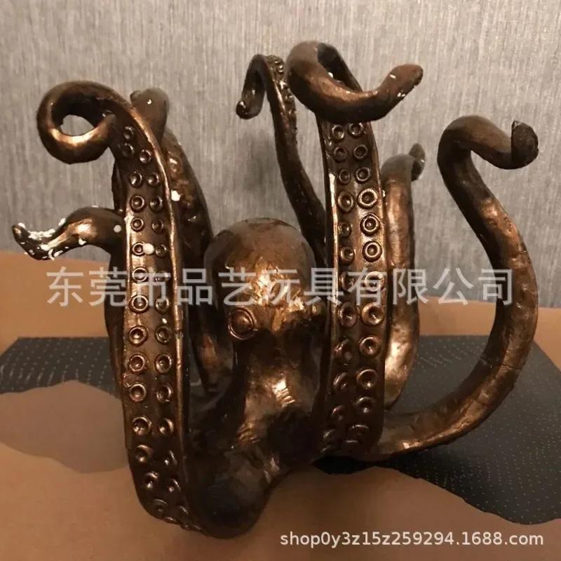 Octopus Mug Holder Tea Cup Holder Large Decorative Resin Octopus Table Topper Statue Desktop Home Decoration Dropshipping