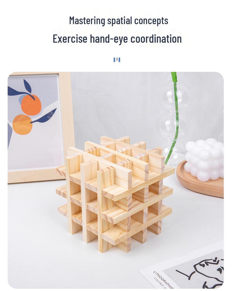 Creative 100-Piece Wooden Building Blocks for Children - Construction & Stacking Strips Toys for Kindergarten