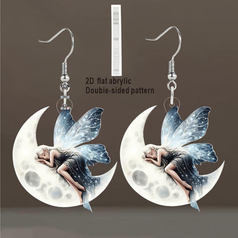 Akrylové náušnice Moon Fairy Elf - Čtyři retro styly