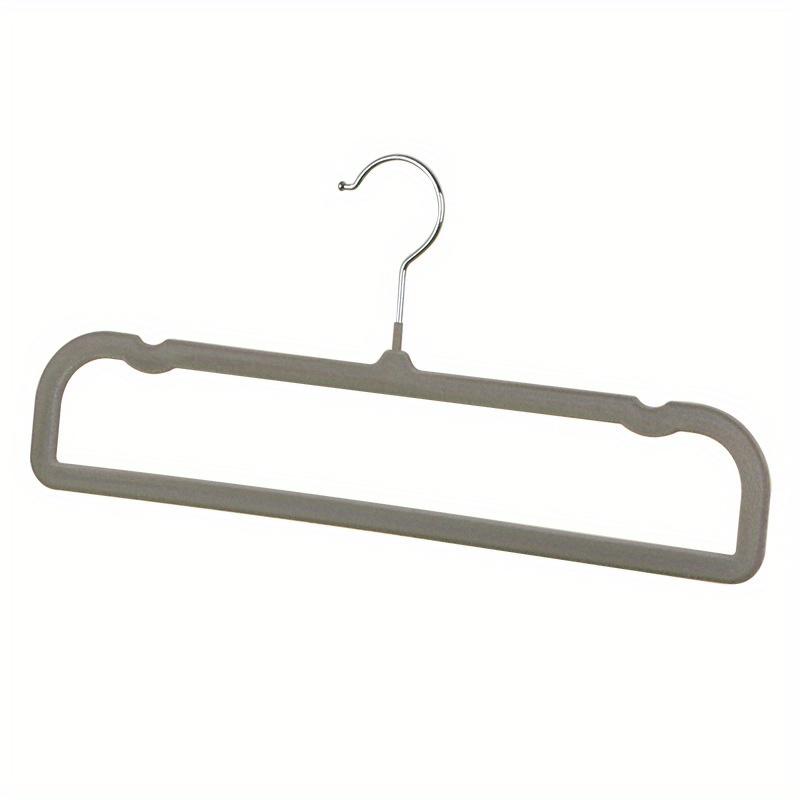 10-Pack Velvet Pants Hangers, Multi-Functional Non-Slip Polished Finish, Traceless Space-Saving Wardrobe Organizer for Adult Trousers