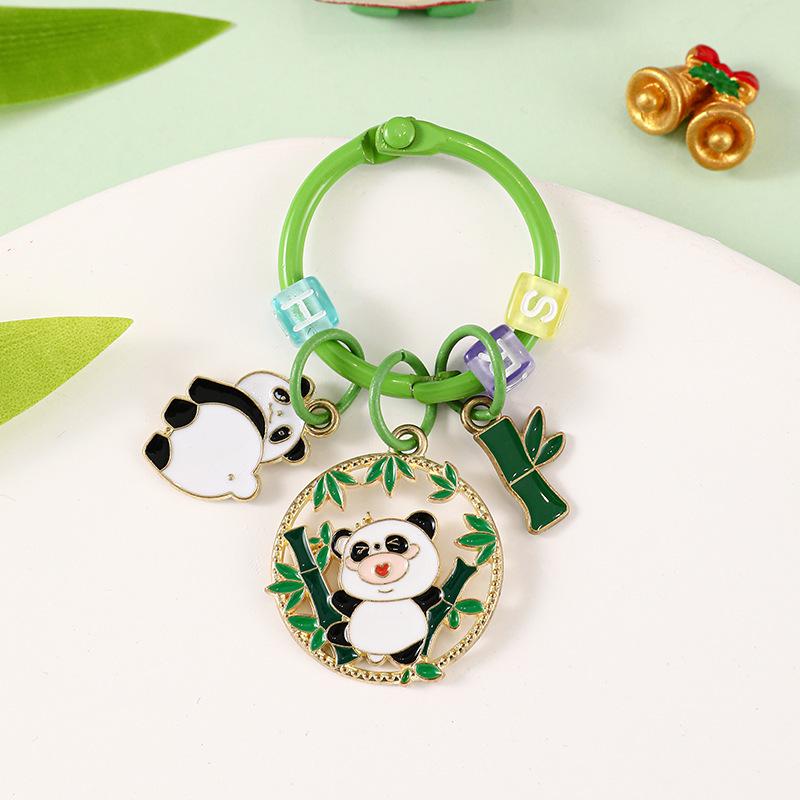 Chinese Style Panda Keychain Pendant - Cartoon Design, Creative Bag Ornament, Small Gift