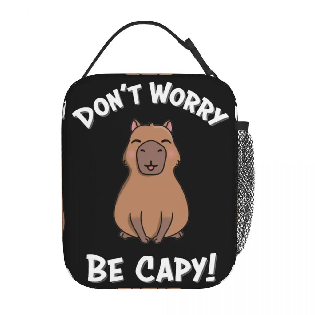 Söt Capybara Merchandise Isolerad Lunchväska För Picknick Härlig Djur Matlåda Bärbar Kylväska Termiska Lunchlådor