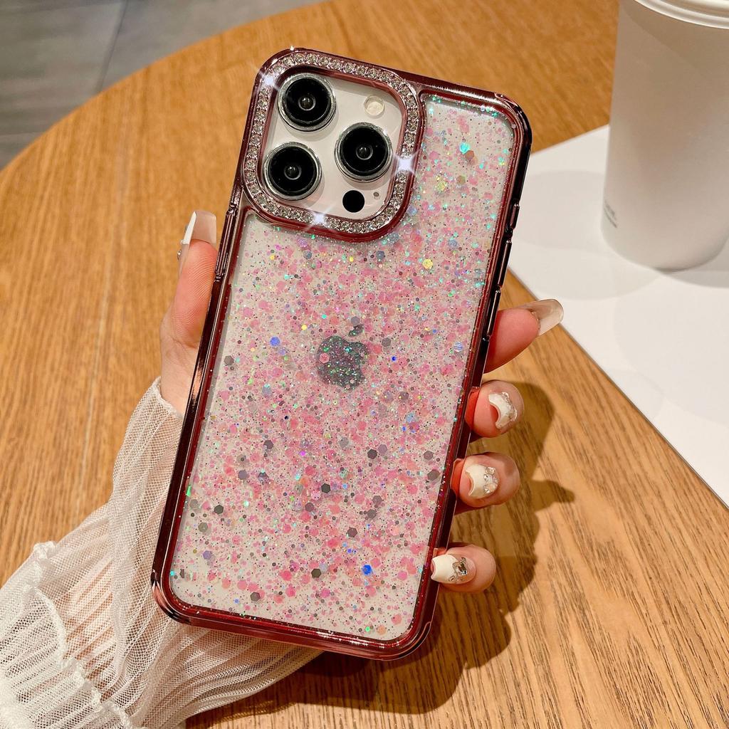The Iphone16promax Is Suitable for The IPhone 15 Phone Case with Water Diamond Luxury 14 Resin Glitter Protective Case for Women