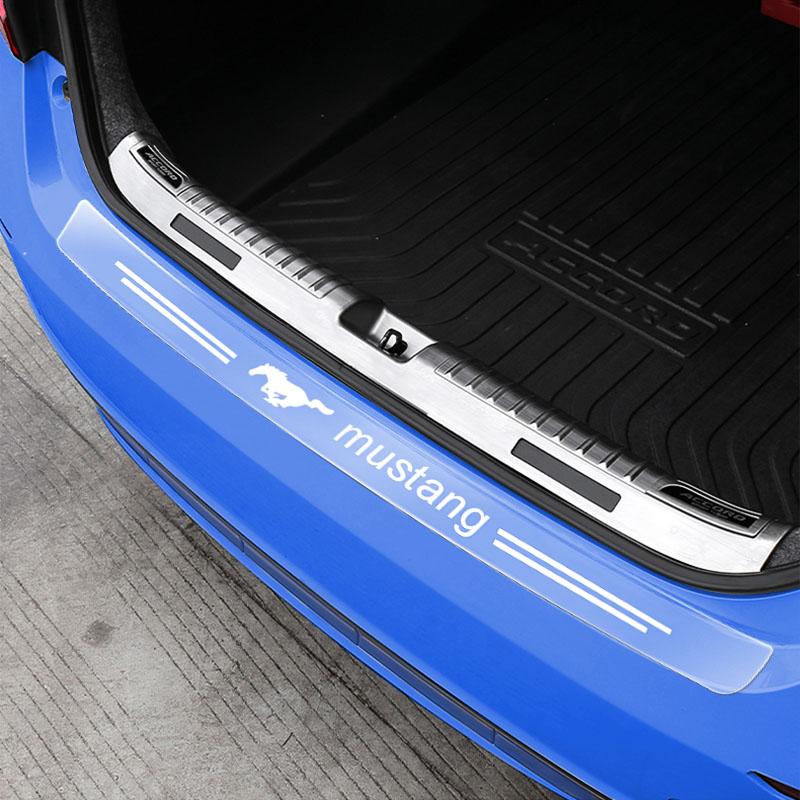 1Pcs Car Threshold Protector Transparent Decorative Badge 3D Sticker For Ford Mustang F10 Zapatillas Miniatura Gt Shelby 2005 2015 Mujer 2012 Kuga