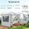 3 X 6 M Pop Up Canopy with UV50+ Protection Garden Gazebo with 6 Sidewalls, White
