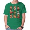 Unisex Crew Neck T-Shirt Christmas Capybaras Graphic Short Sleeve Casual Tee