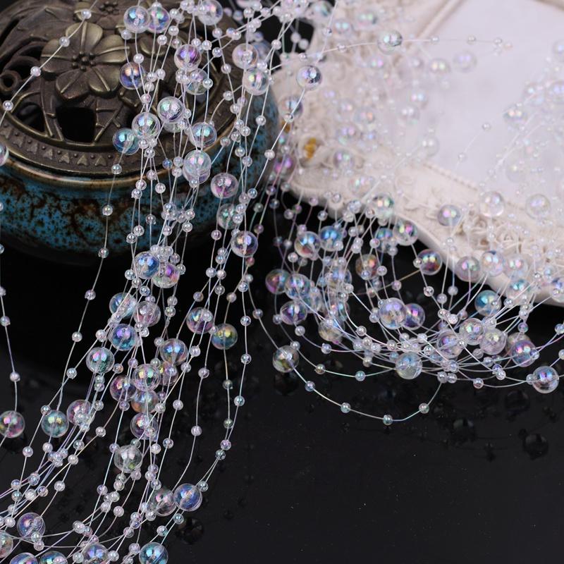 Faux Pearl Fringe Chain Artificial Pearls String DIY Handmade Jewelry Accessories Bridal Hair Accessories Bouquet Decor