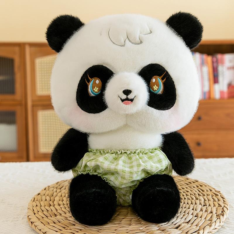 

Pig Panda Puppy Plush Toy Cute Cartoon Children Birthday Holiday Throw Pillow 26cm/10.24in чорний