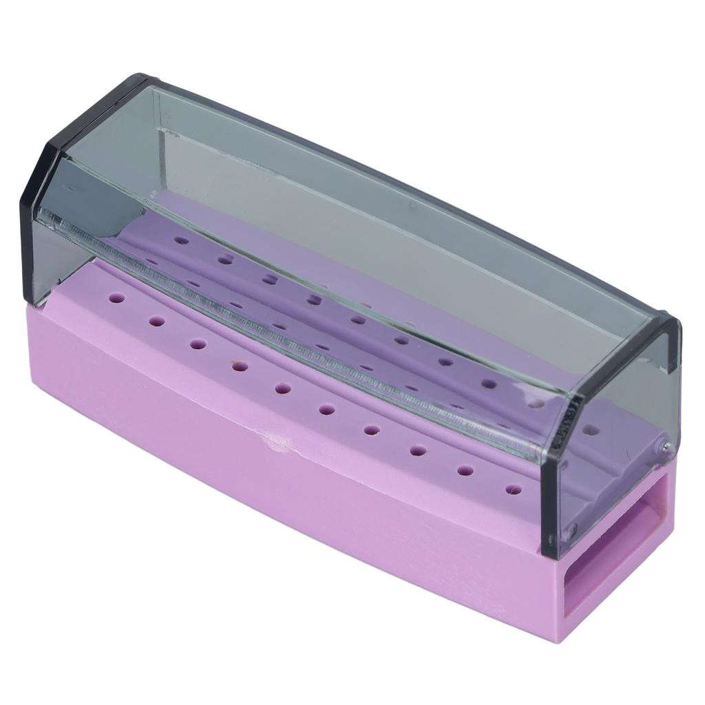 High Speed Burs Holder 30 Holes Dustproof High Temperature Portable Dental Bur Holder Box with Cover for Dental Clinics