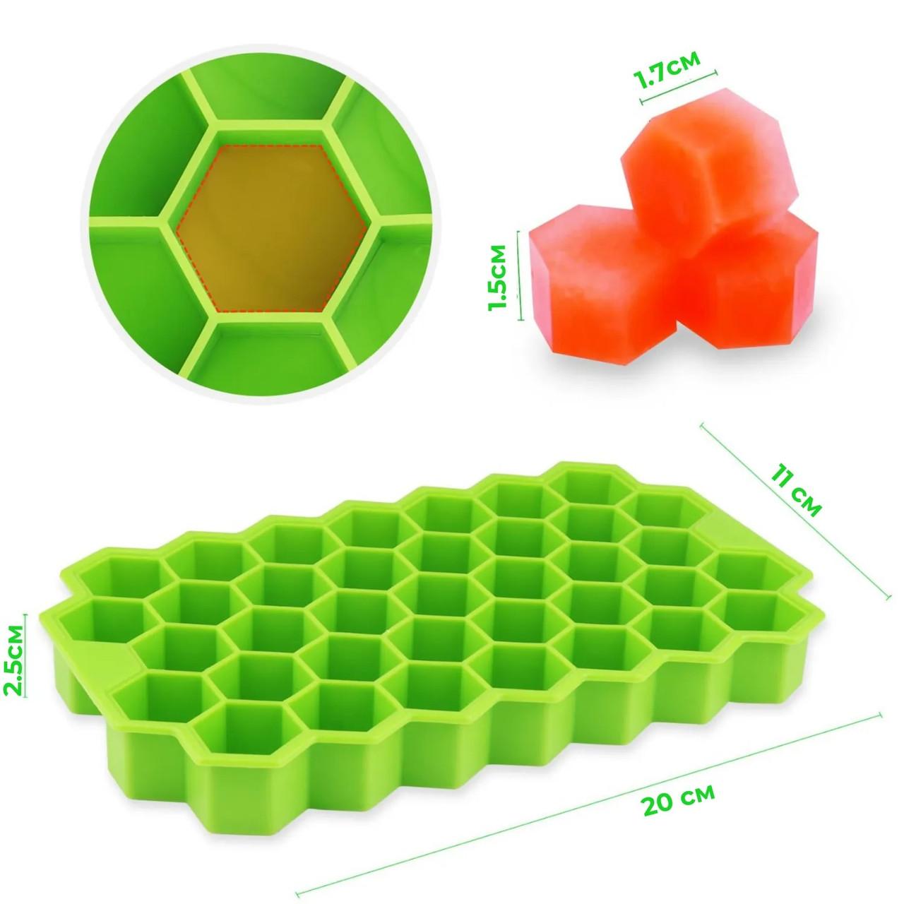

Silicone Ice Cube Mold Honeycomb with Lid Supretto (9054)