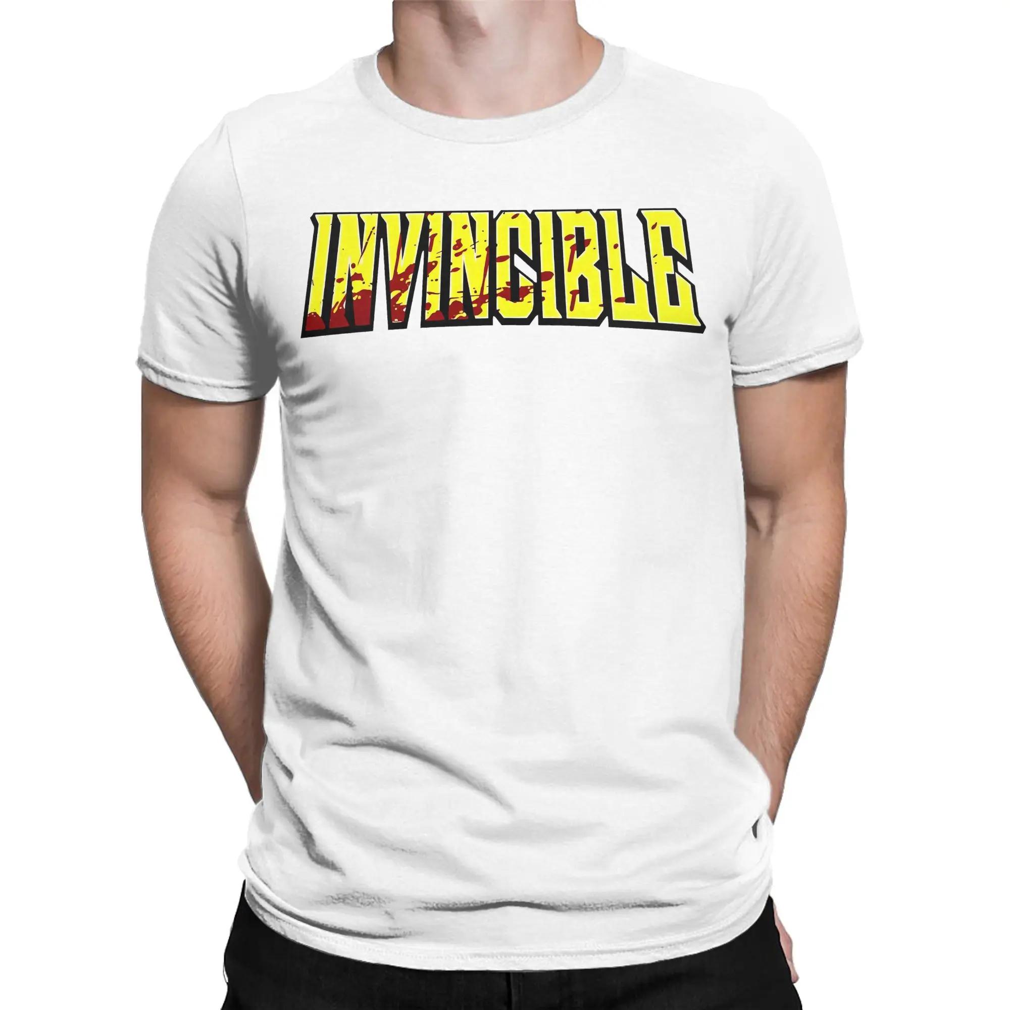 

2025 Men Women Graphic Printing INVINCIBLE Blood Stained logo Tee T Shirt Pure Cotton T-shirts Clothing 4XL