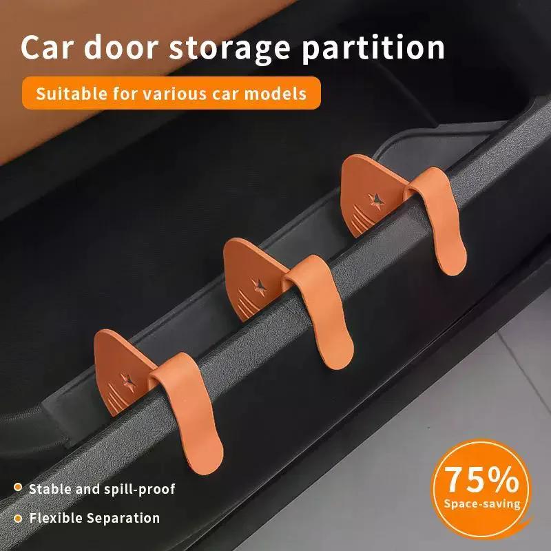 2/4Pcs Universal Car Door Side Storage Partition Car Door Groove Partition Panel Car Storage Organizer Management Car Parts