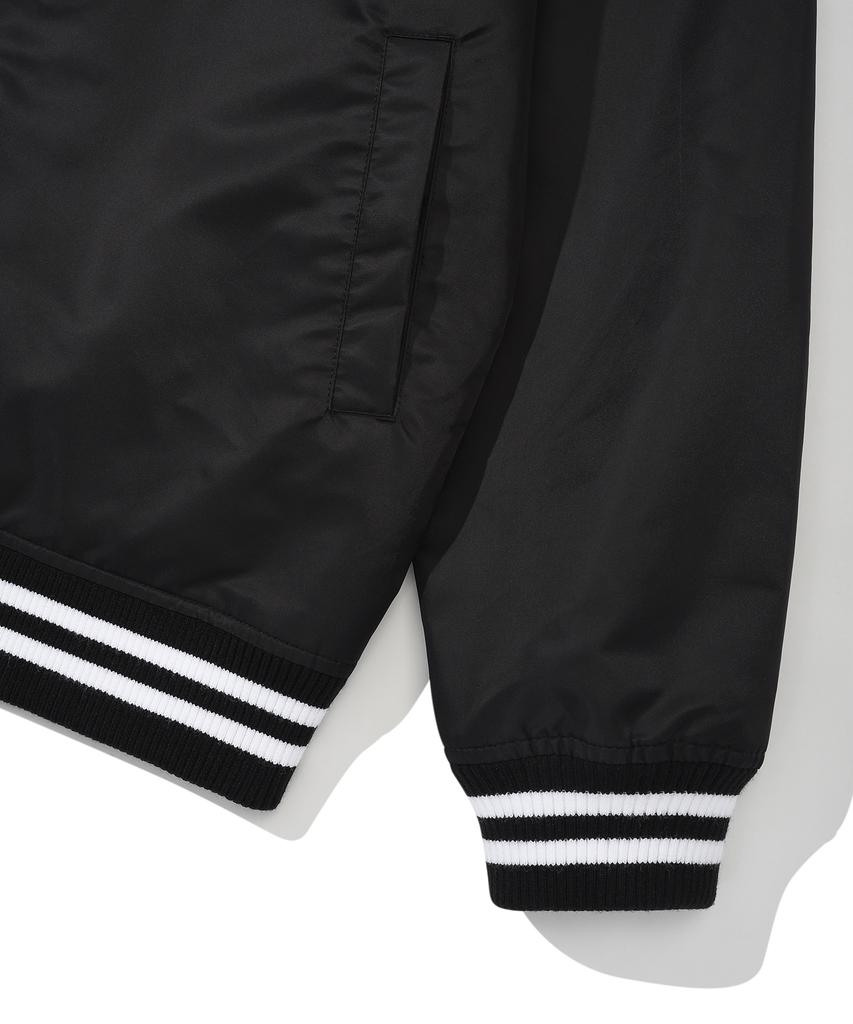 Wacky Willy Nylon Varsity Jacket Black